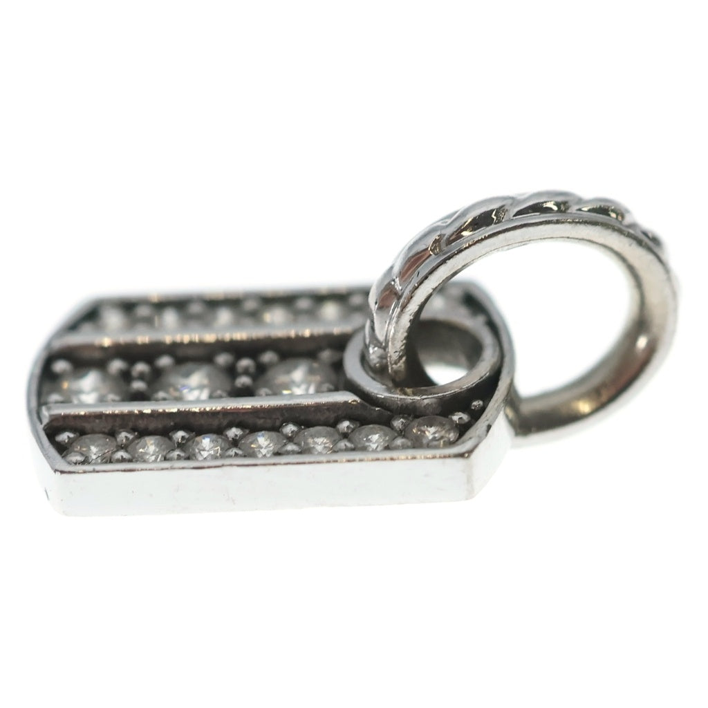SJX(エスジェイエックス) DIAMOND TAG CHARM (S) 18KWG ダイヤモンド タグチャーム ホワイトゴールド ペンダントトップ