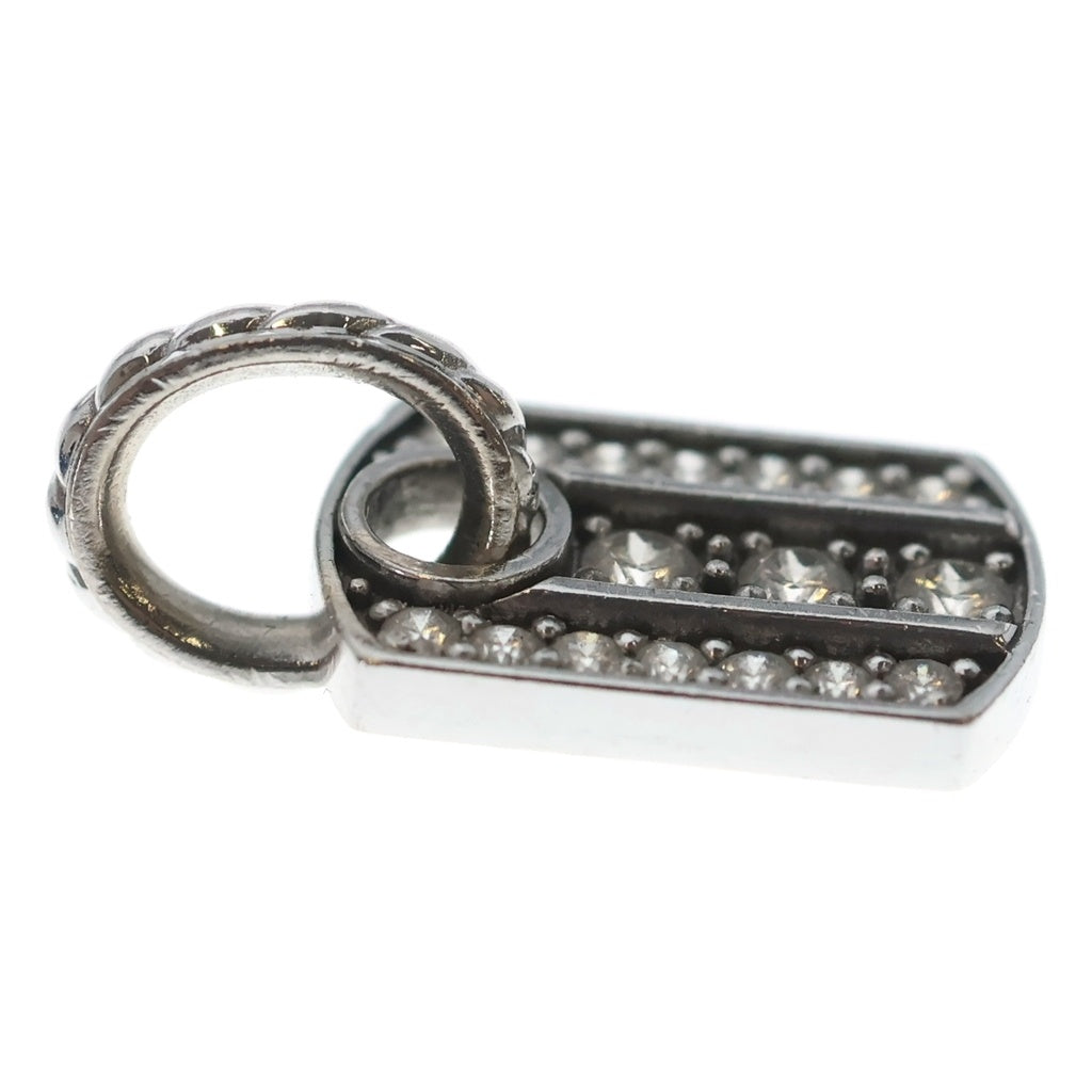 SJX(エスジェイエックス) DIAMOND TAG CHARM (S) 18KWG ダイヤモンド タグチャーム ホワイトゴールド ペンダントトップ