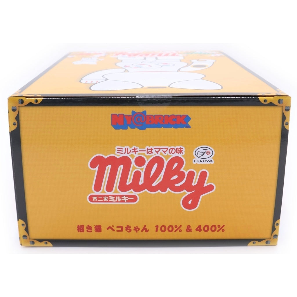 MEDICOM TOY(メディコムトイ) ×不二家 ペコちゃん 招き猫 400%&100% フィギュア 人形 ホワイト