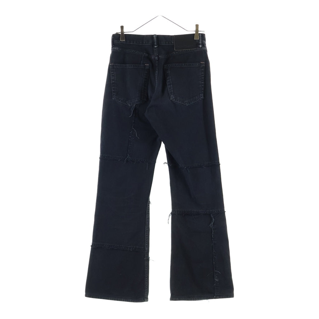 Acne Studios(アクネ ストゥディオズ) 1992 Crossroads Patchwork Regular Fit Jeans パッチワーク レギュラーフィット ブーツカット デニムパンツ ブラック B00289