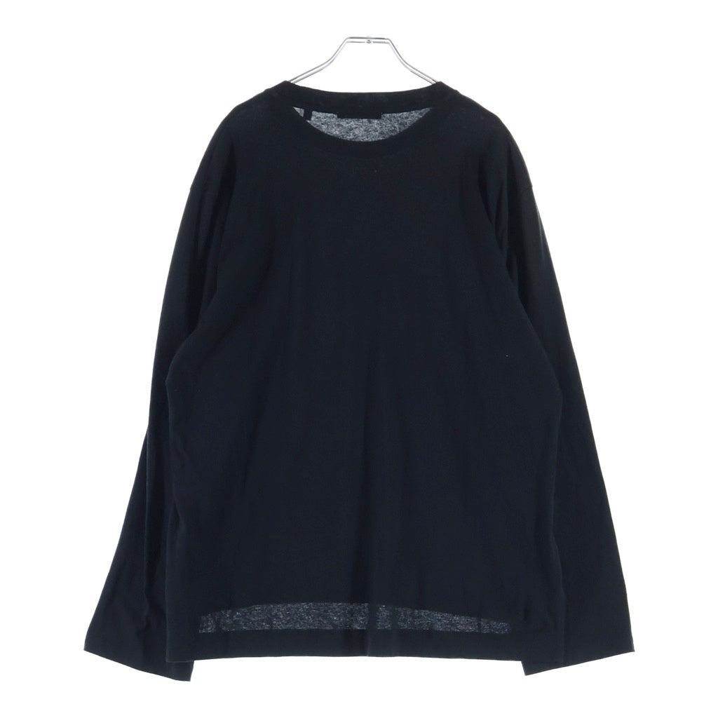 OUR LEGACY(アワーレガシー) ロゴ刺繍 クルーネック 長袖Tシャツ カットソー ブラック M4226CLB