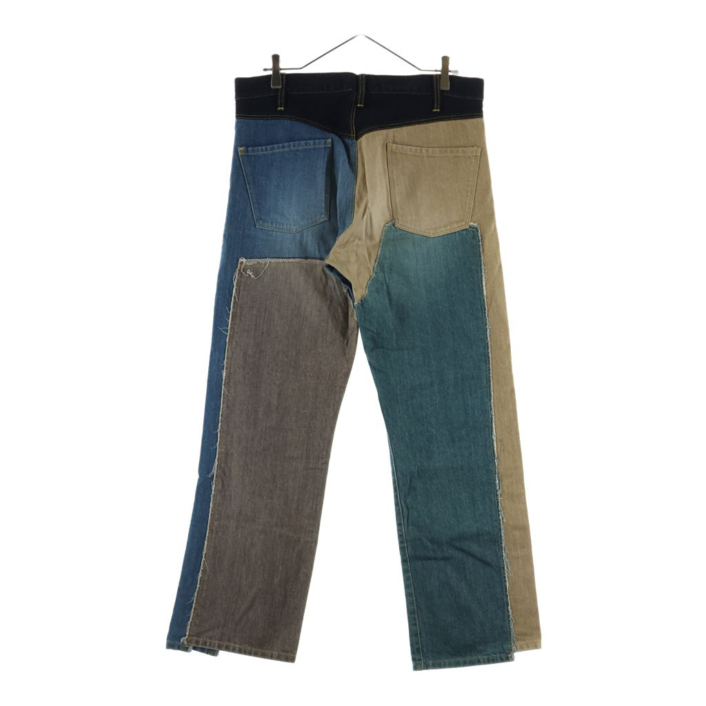 KHOKI(コッキ) 21AW Y Denim Pants 再構築 デニムパンツ インディゴ/ブラウン 21aw-p-04