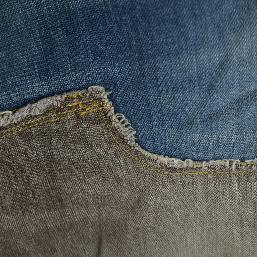 KHOKI(コッキ) 21AW Y Denim Pants 再構築 デニムパンツ インディゴ/ブラウン 21aw-p-04