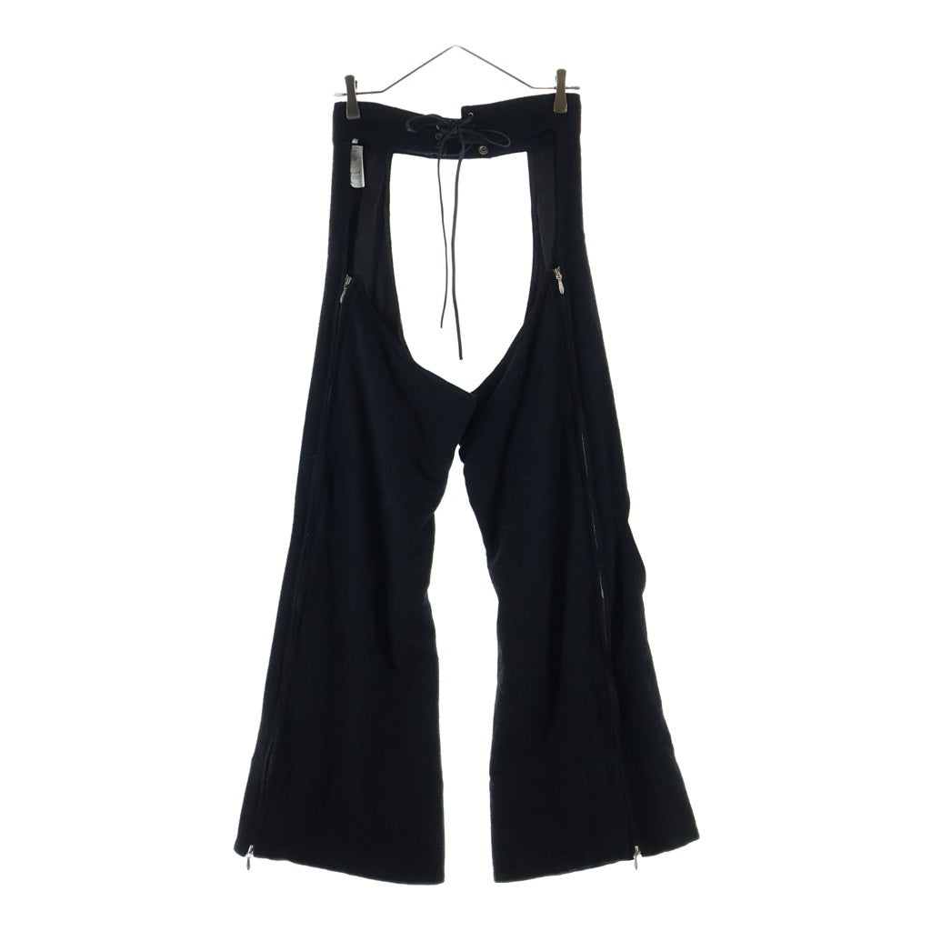 MASU(エムエーエスユー) 22AW TOWN CHAPS チャップスモカ レイヤード ウール 変形パンツ ブラック MVFW-PT1222