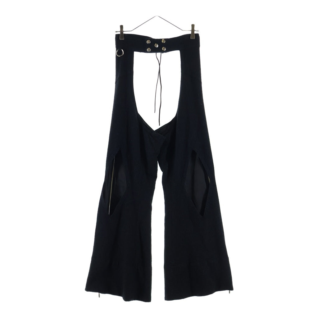 MASU(エムエーエスユー) 22AW TOWN CHAPS チャップスモカ レイヤード ウール 変形パンツ ブラック MVFW-PT1222