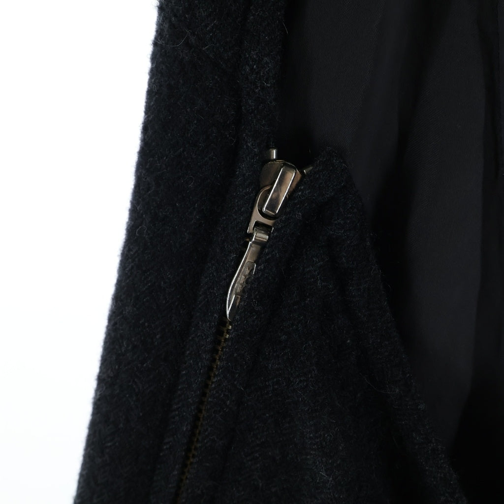 MASU(エムエーエスユー) 22AW TOWN CHAPS チャップスモカ レイヤード ウール 変形パンツ ブラック MVFW-PT1222