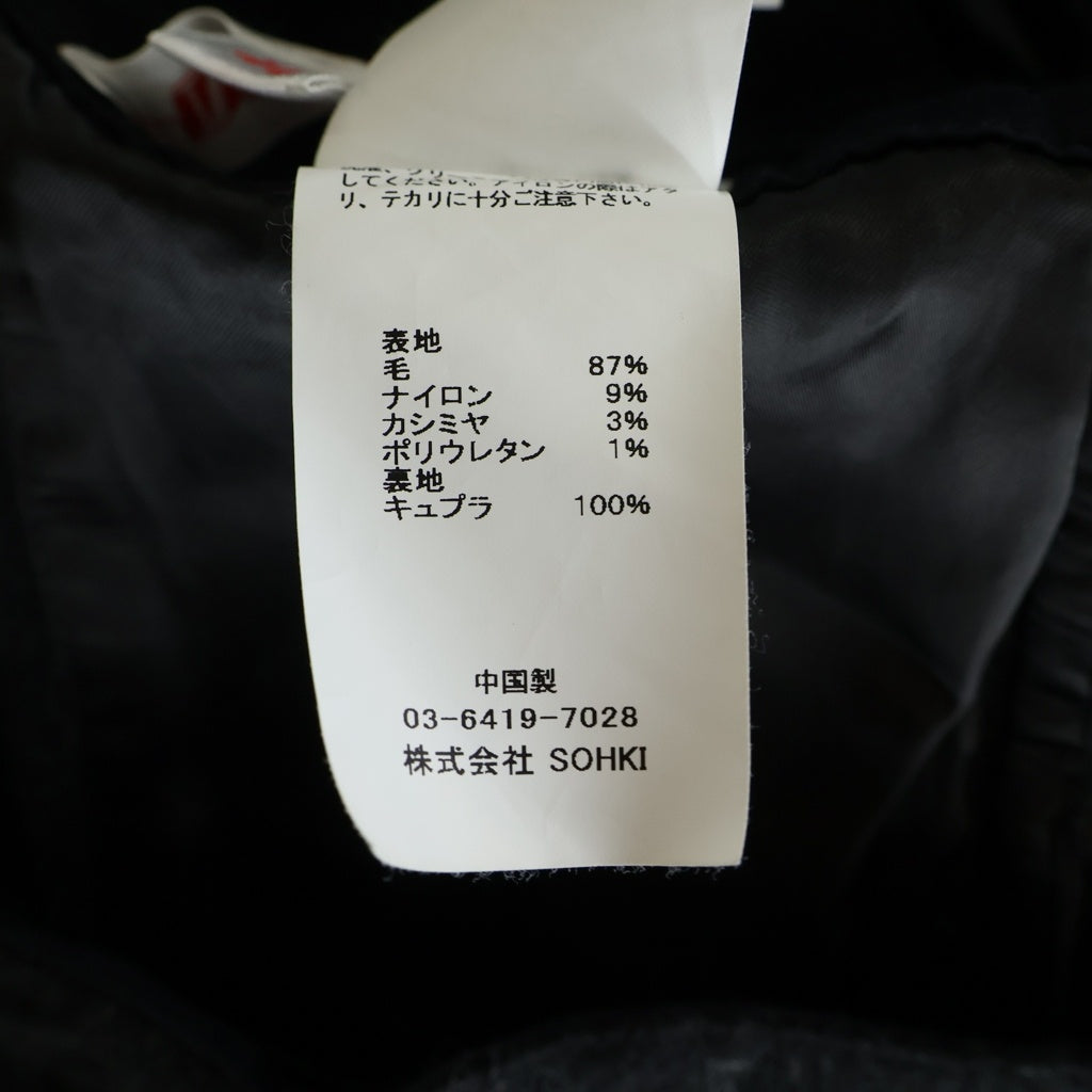 MASU(エムエーエスユー) 22AW TOWN CHAPS チャップスモカ レイヤード ウール 変形パンツ ブラック MVFW-PT1222