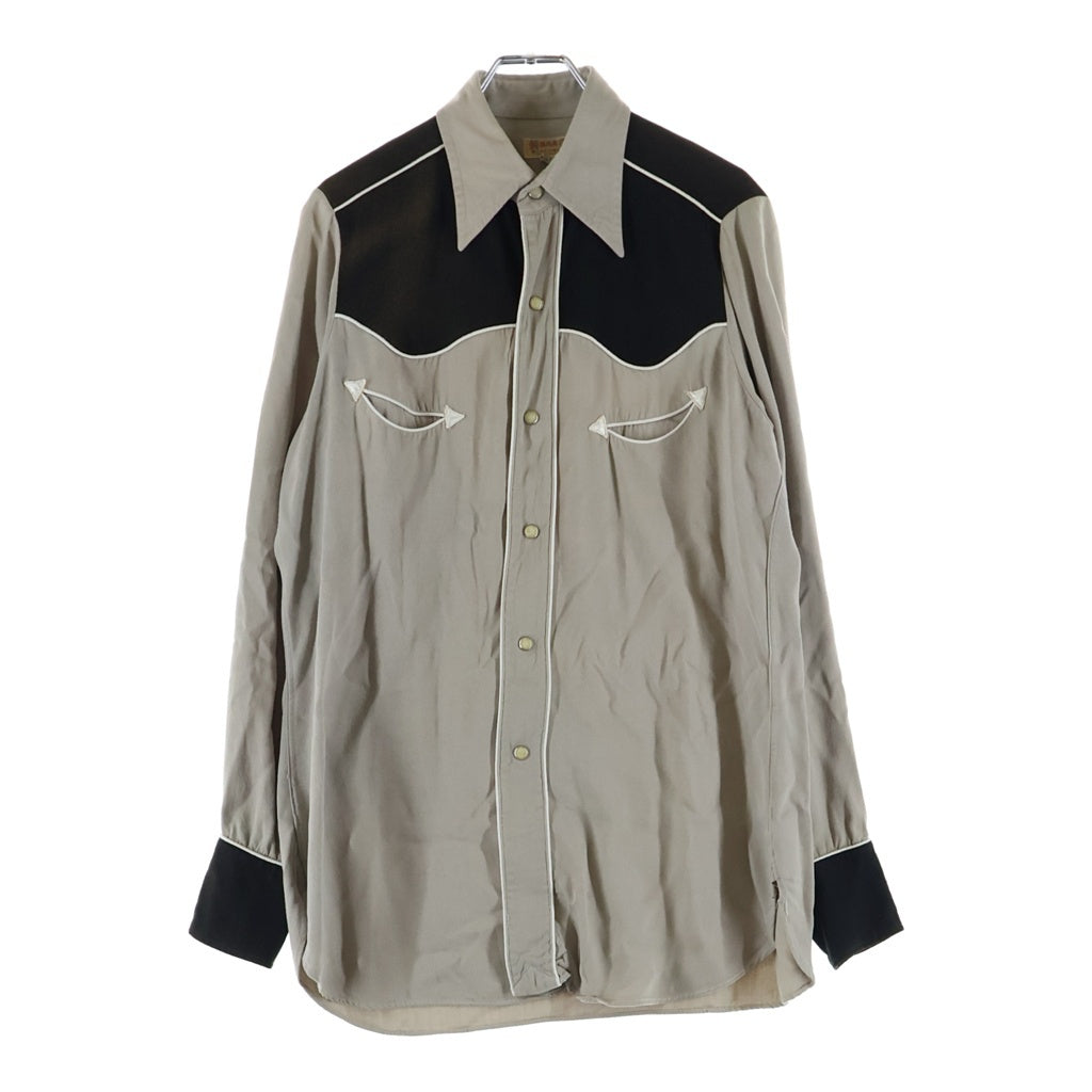 HBARC(エイチバーシー) 50S VINTAGE Western Shirt ヴィンテージ レインボータグ ウエスタン 長袖シャツ ブラウン
