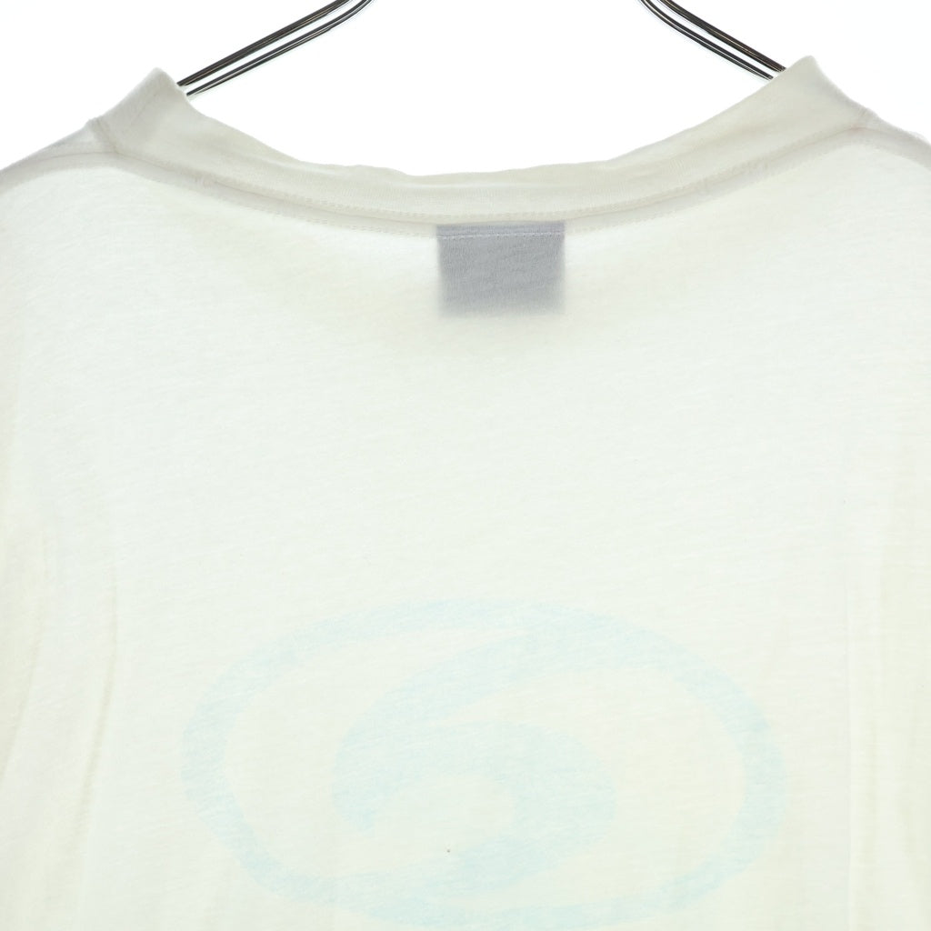 BALENCIAGA(バレンシアガ) 24SS Surf Logo Tee サーフロゴ ミディアムフィット ダメージ加工 半袖Tシャツ カットソー ホワイト 764235 TPVM3