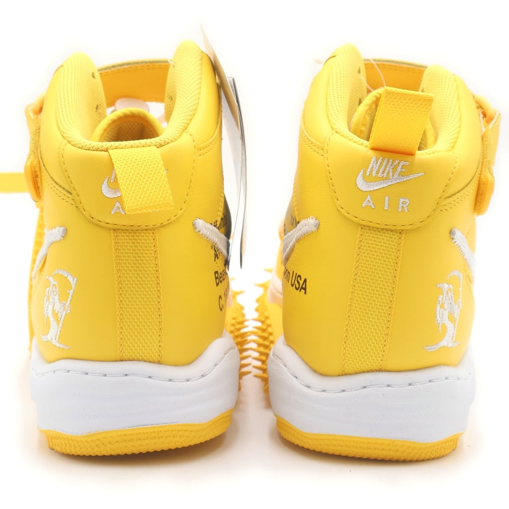 NIKE(ナイキ) ×OFF-WHITE AIR FORCE1 MID SP LTHR DR0500-101 オフ ホワイト エアフォース1 ハイカットスニーカー イエロー US12/30cm