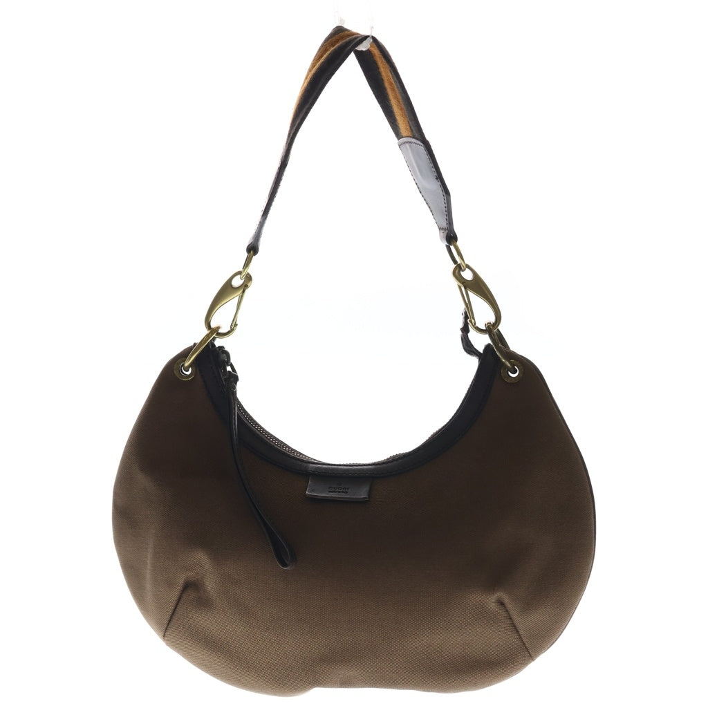 GUCCI(グッチ) キャンバス ワンショルダーバッグ ブラウン レディース 106669