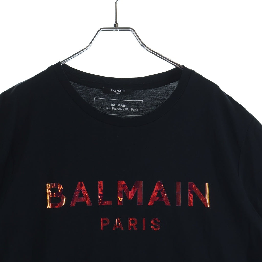 BALMAIN(バルマン) レインボーロゴ 半袖Tシャツ ブラック 1601I309