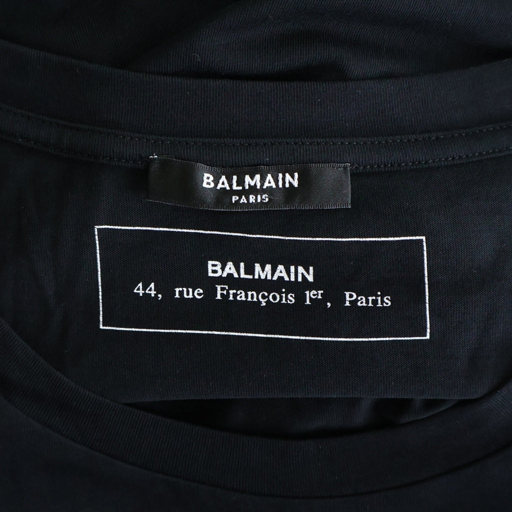 BALMAIN(バルマン) レインボーロゴ 半袖Tシャツ ブラック 1601I309