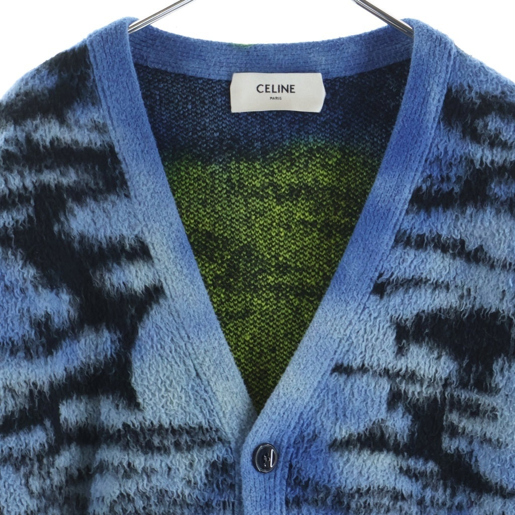 CELINE(セリーヌ) 23SS サンセットジャガード トロピカル ニットセーター カーディガン マルチ 2AH57421U