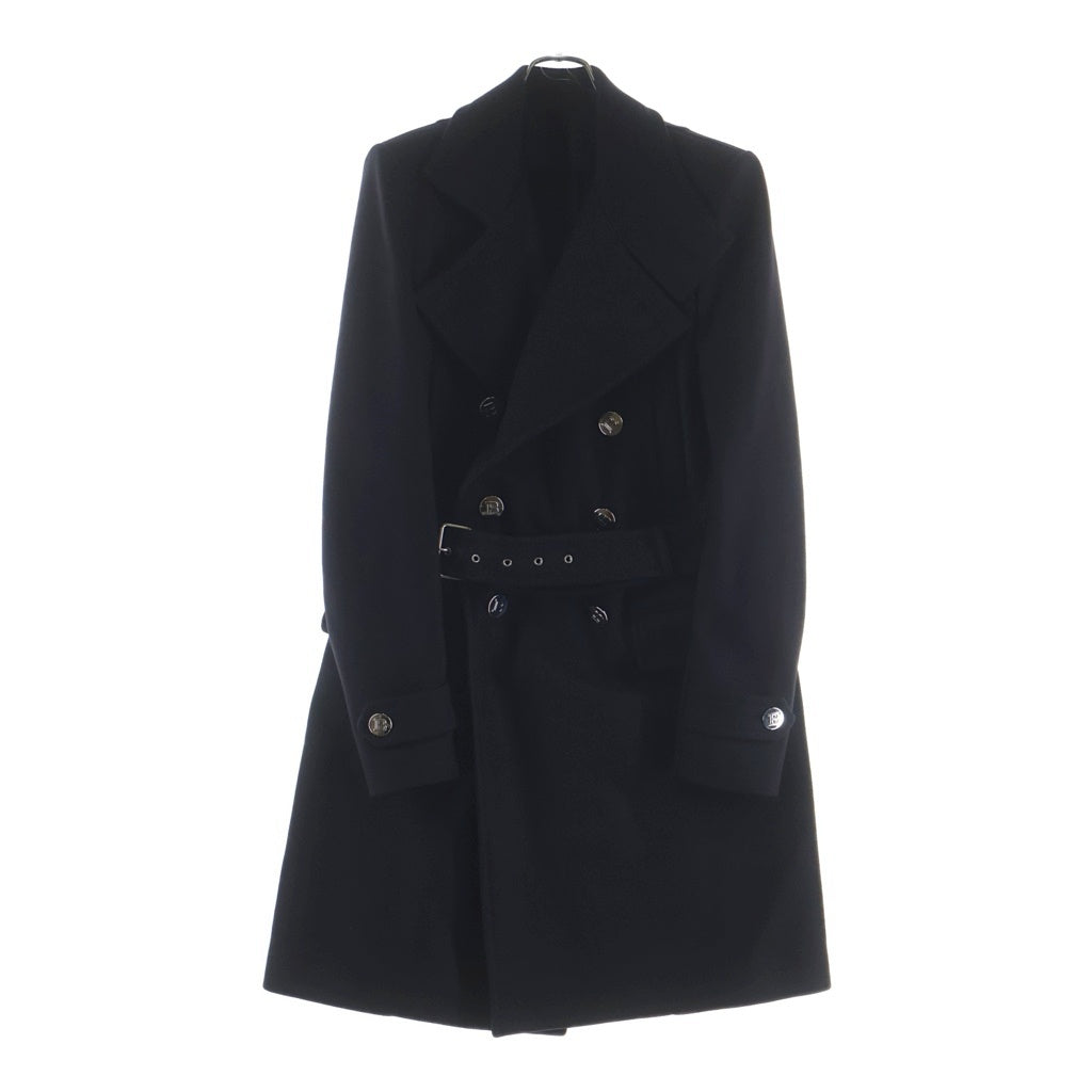 BALMAIN(バルマン) Wool Coat ウール ドレスPコート ブラック UC010W115