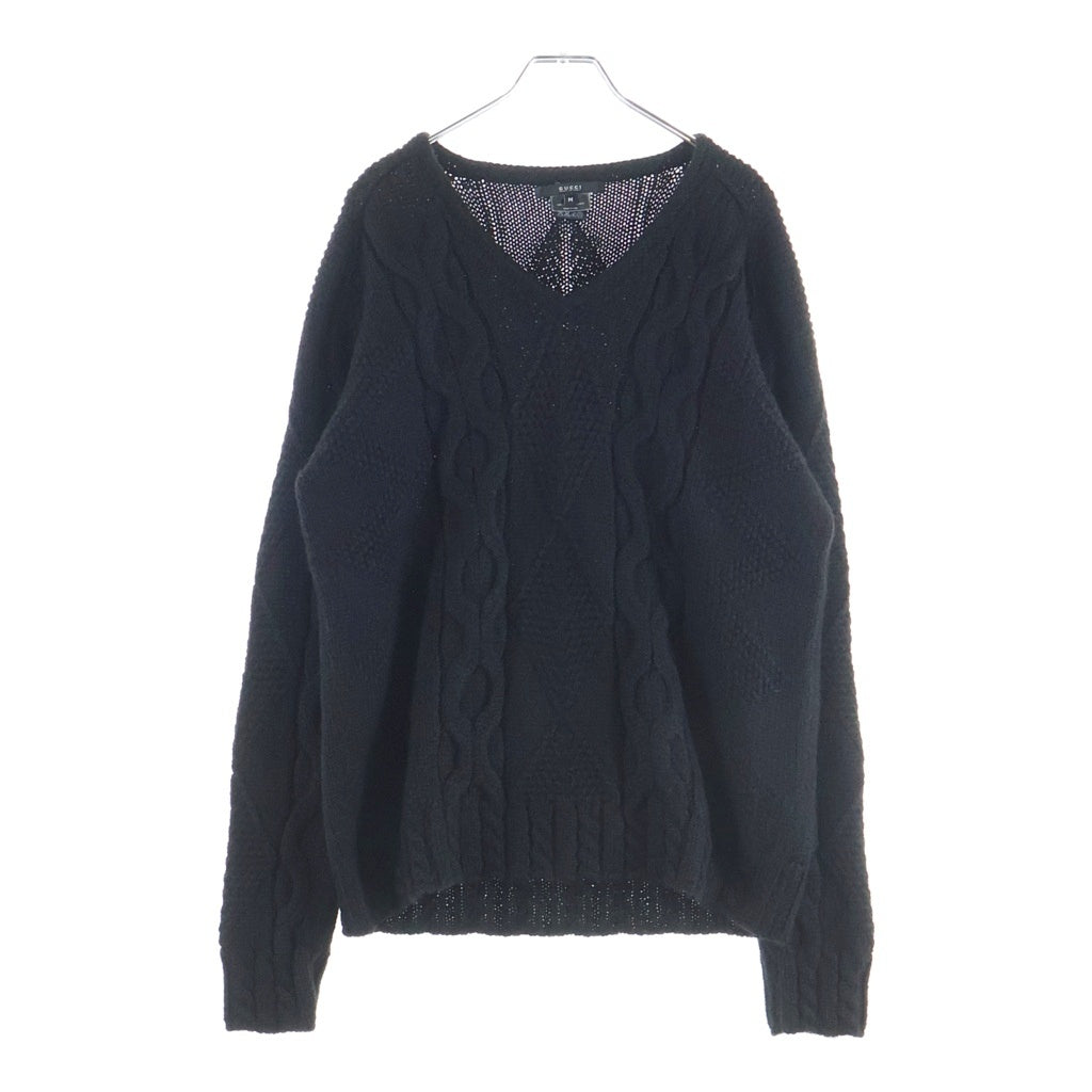 GUCCI(グッチ) Alpaca Cable Knit Sweater アルパカ ケーブルニットセーター ブラック 164815 Z2462