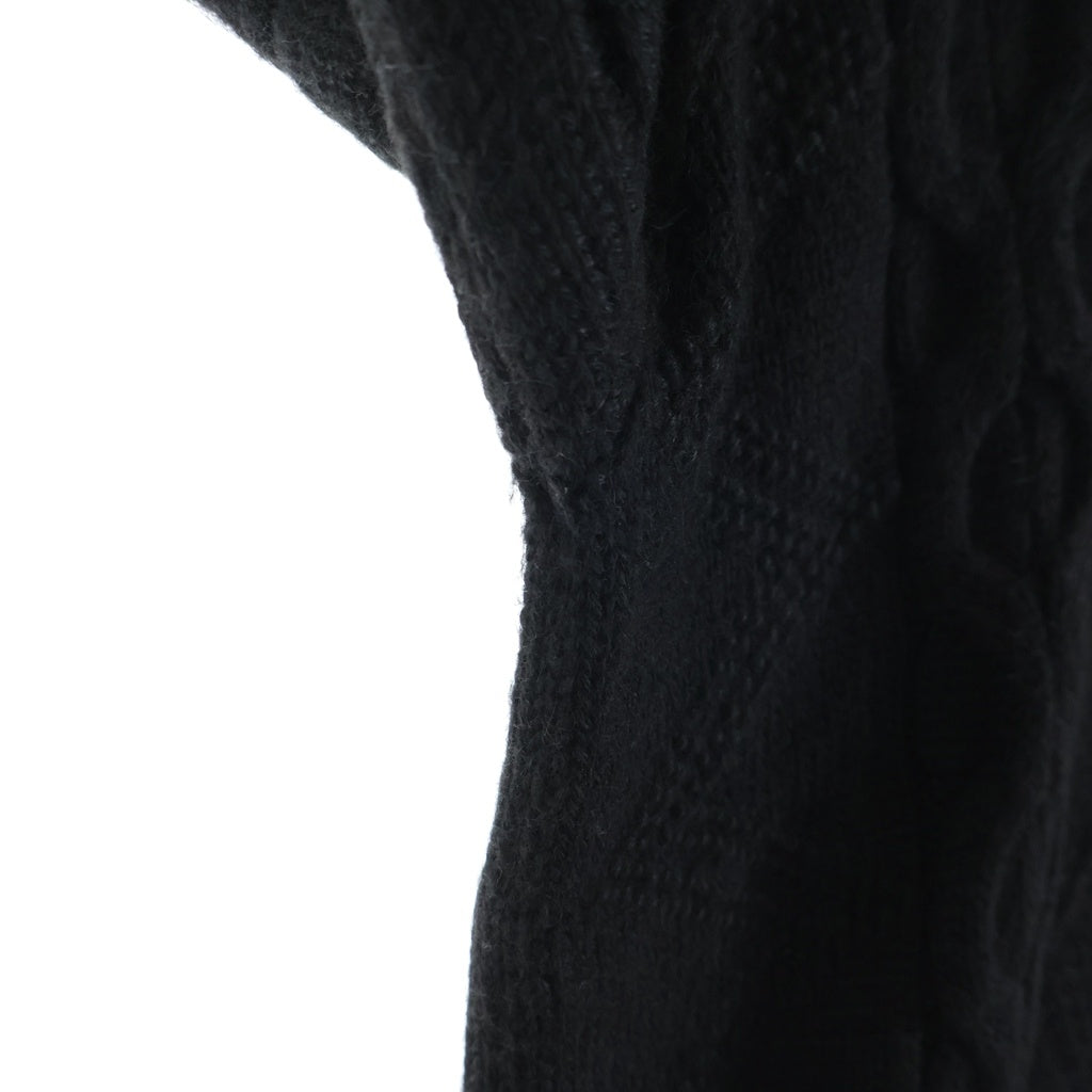 GUCCI(グッチ) Alpaca Cable Knit Sweater アルパカ ケーブルニットセーター ブラック 164815 Z2462