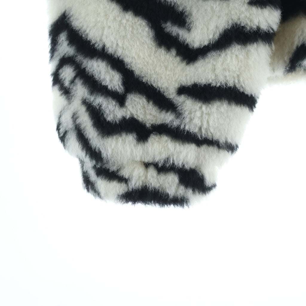 CELINE(セリーヌ) Alpaca Tiger Fleece Jacket アルパカ混 タイガー フリースジャケット ホワイト/ブラック 2Y905386W