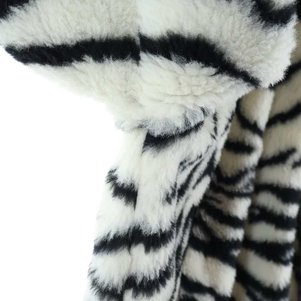 CELINE(セリーヌ) Alpaca Tiger Fleece Jacket アルパカ混 タイガー フリースジャケット ホワイト/ブラック 2Y905386W