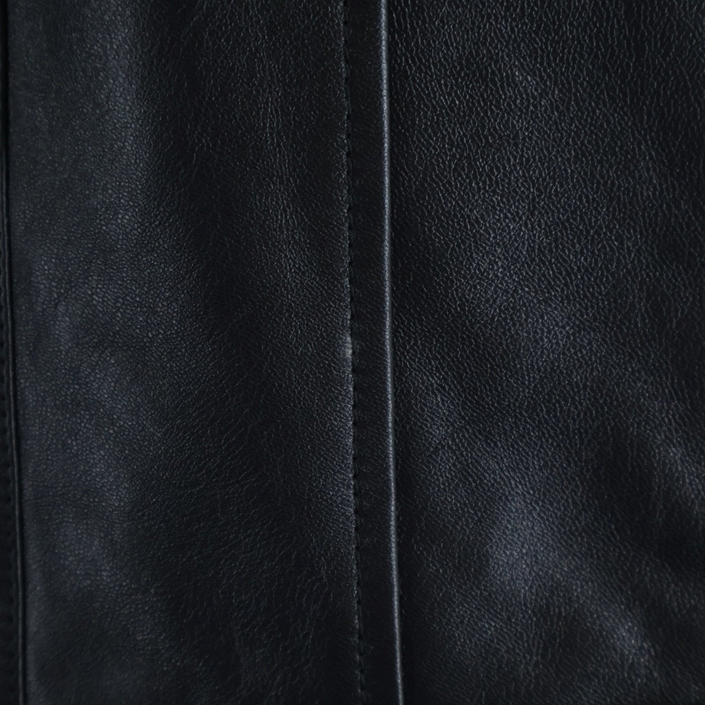 CELINE(セリーヌ) ウエスタン ベロア切替 ラムレザージャケット ブラック 2EH26280D