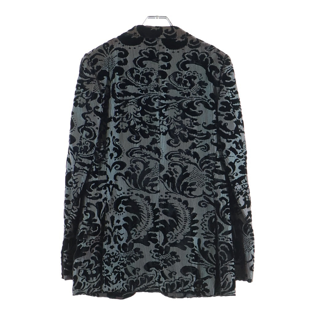 GUCCI(グッチ) トムフォード期 フローラル総柄 ベルベット 2B テーラードジャケット ブラック/ブラウン 11J2F0