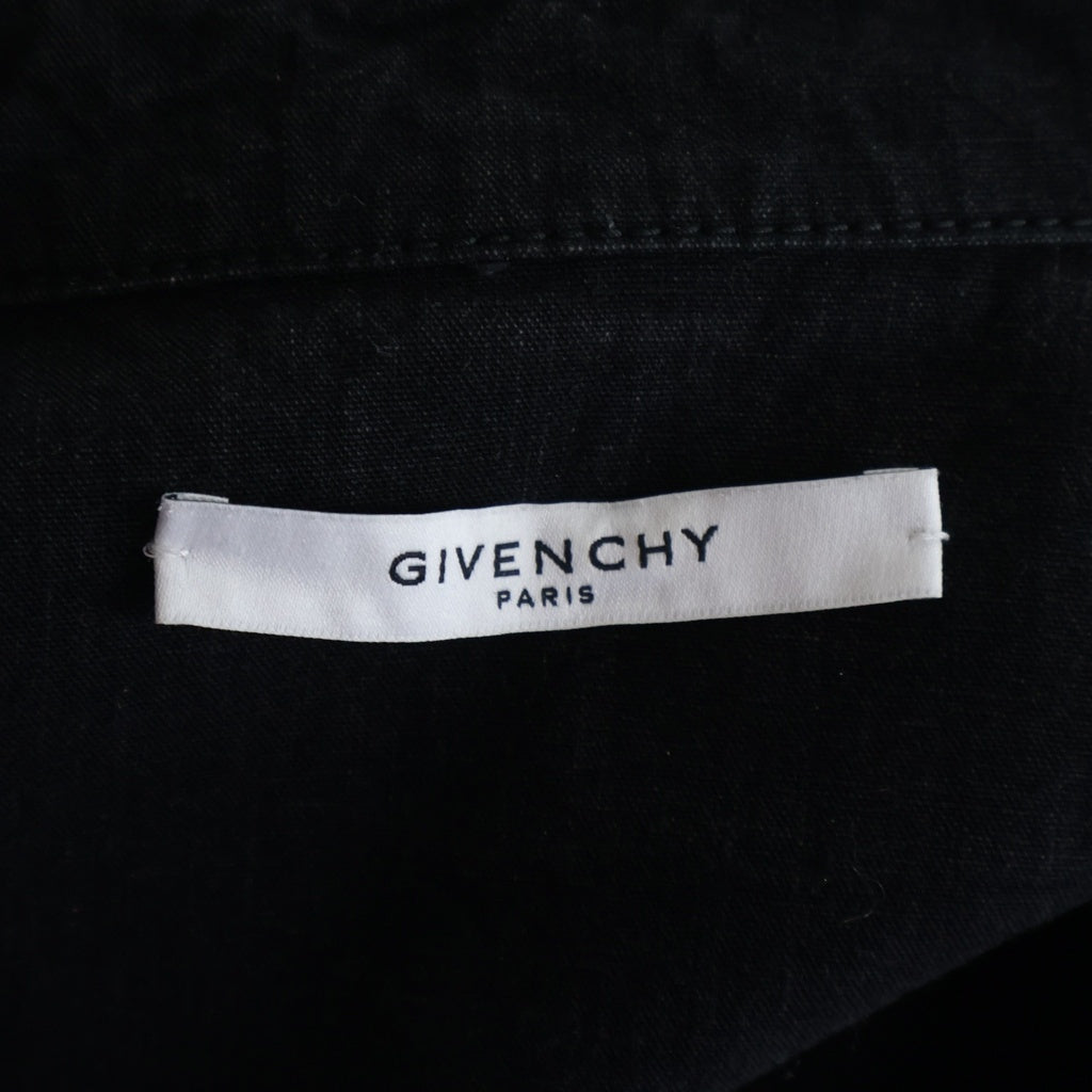 GIVENCHY(ジバンシィ) ウォッシュ加工 スナップボタン ウエスタンデニム 長袖シャツ ブラック BM604G5048