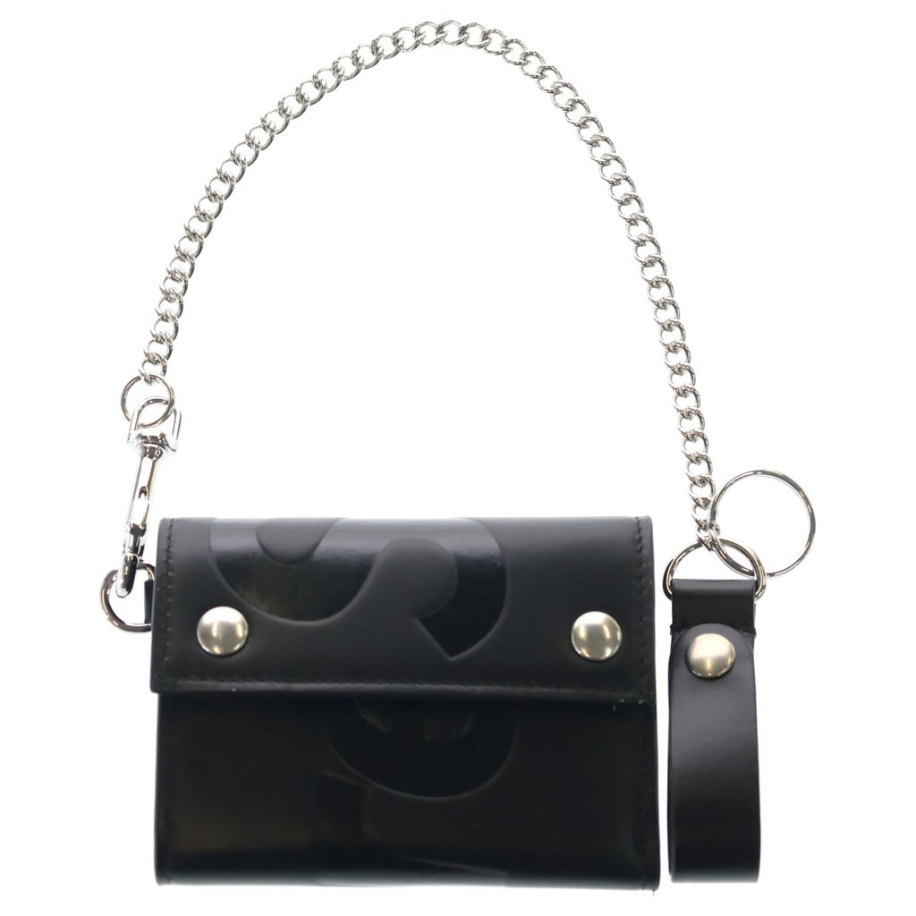 SUPREME(シュプリーム) 25SS Leather Chain Wallet Black レザー チェーン コンパクトウォレット 3つ折り財布 ブラック