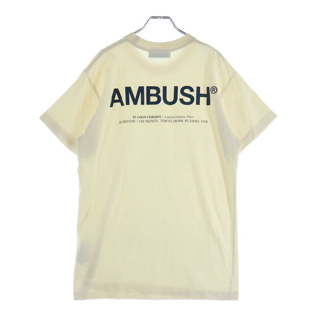 AMBUSH(アンブッシュ) 20AW ロゴプリントクルーネック 半袖Tシャツカットソーホワイト BMAA007F20JER001