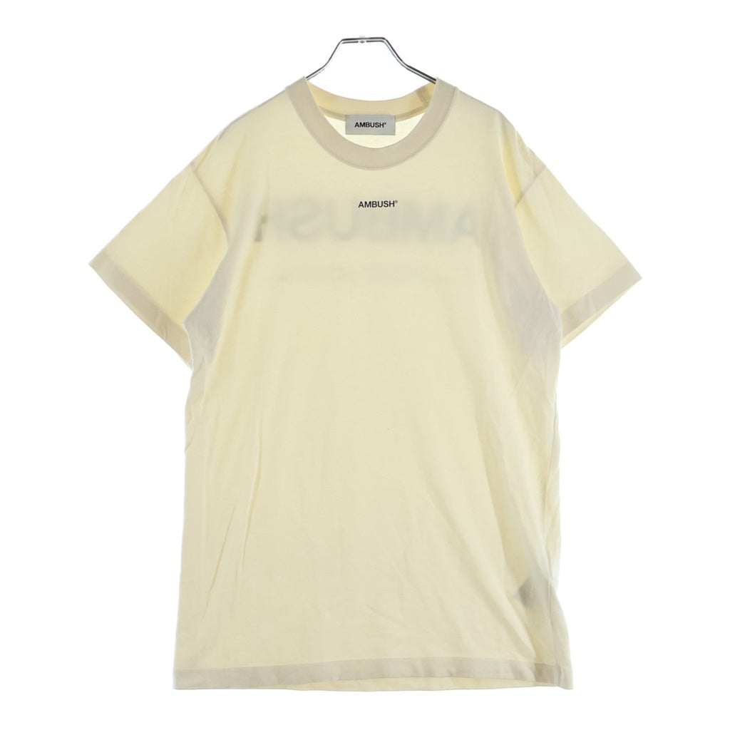 AMBUSH(アンブッシュ) 20AW ロゴプリントクルーネック 半袖Tシャツカットソーホワイト BMAA007F20JER001