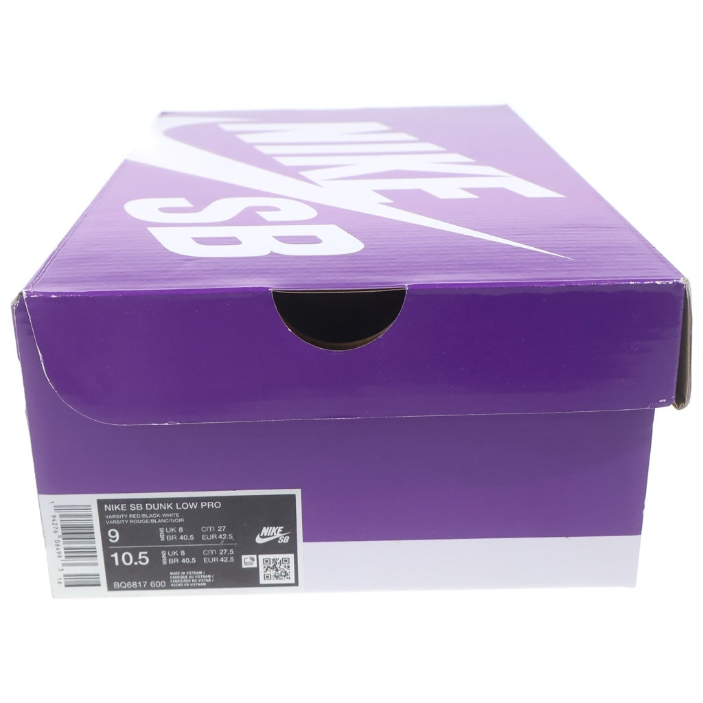 NIKE SB(ナイキエスビー) DUNK LOW PRO J PACK CHICAGO BQ6817-600 ダンク プロ ジェーパック シカゴ ローカットスニーカー ホワイト/レッド US9/27cm
