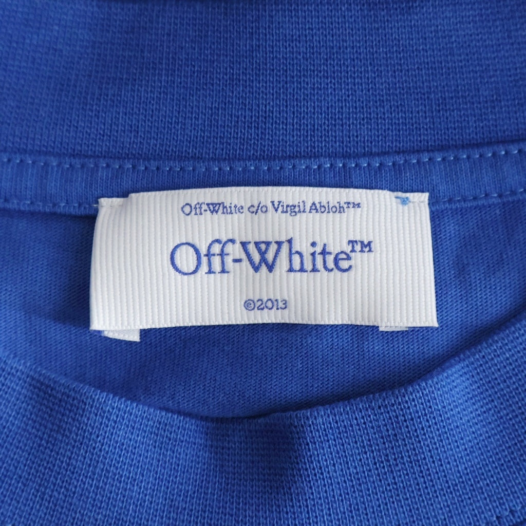 OFF-WHITE(オフホワイト) 24SS ナンバリング ロゴ プリントクルーネック 半袖Tシャツカットソーブルー OMAA120S24JER008