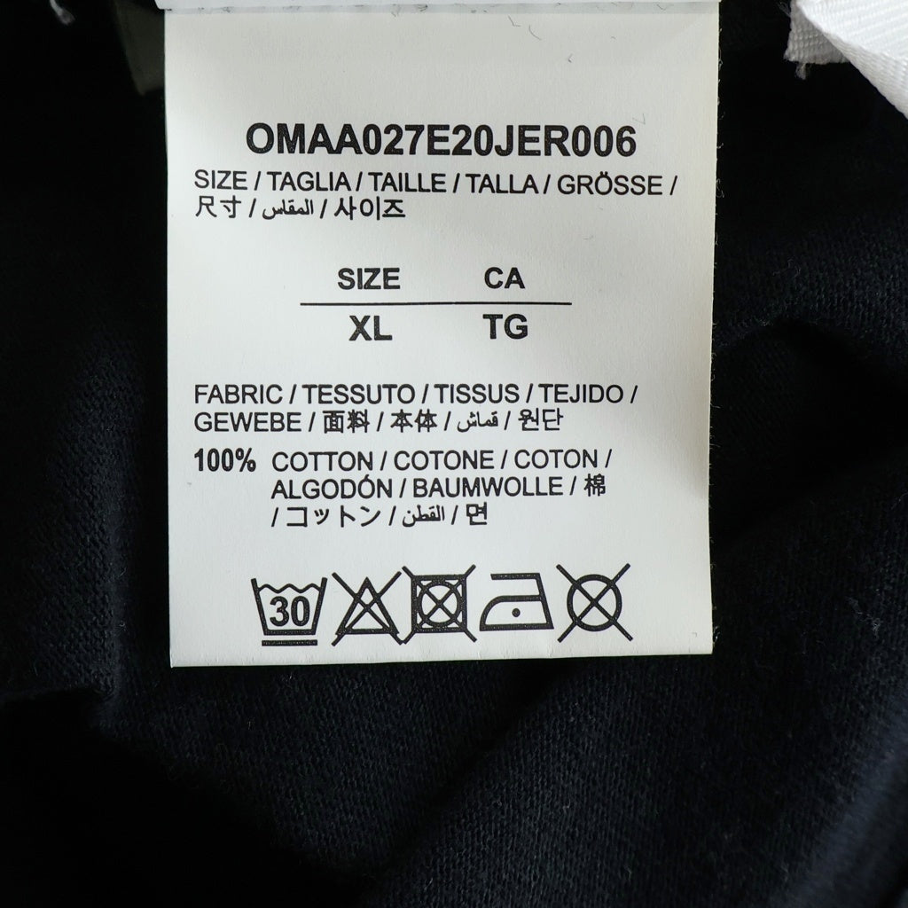 OFF-WHITE(オフホワイト) STENCIL S/S SLIM TEE バックステンシルロゴ クルーネック半袖Tシャツカットソー ブラック OMAA027E20JER006
