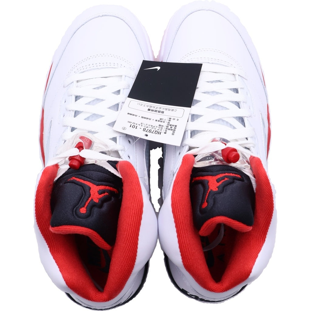 NIKE(ナイキ) AIR JORDAN 5 RETRO OG HQ7978-101 エアジョーダン 5 レトロ ハイカットスニーカー ホワイト/レッド US9/27cm