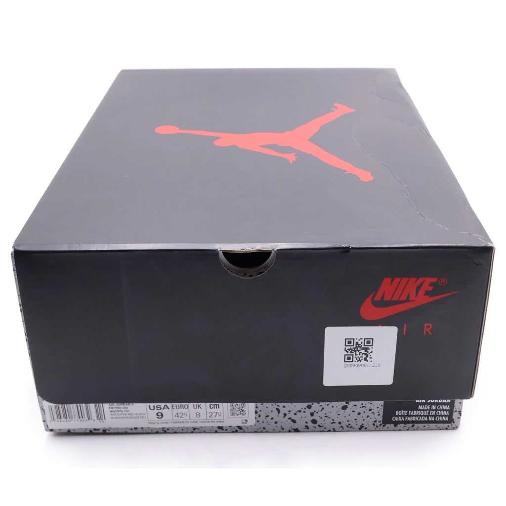 NIKE(ナイキ) AIR JORDAN 5 RETRO OG HQ7978-101 エアジョーダン 5 レトロ ハイカットスニーカー ホワイト/レッド US9/27cm