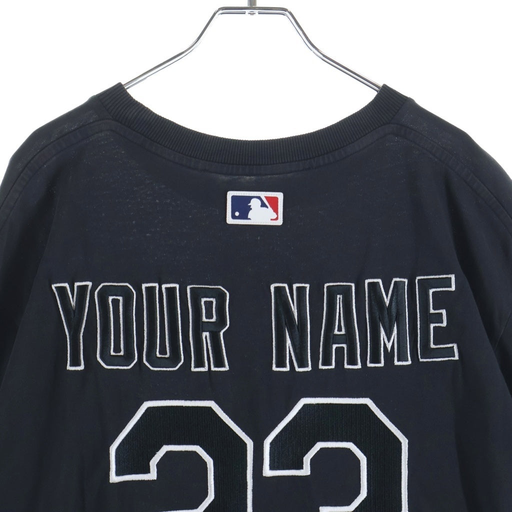 OFF-WHITE(オフホワイト) ×MLB CHICAGO WS SS TEE シカゴ ユーズド加工 半袖Tシャツ カットソー ブラック OMAA027G21JER006
