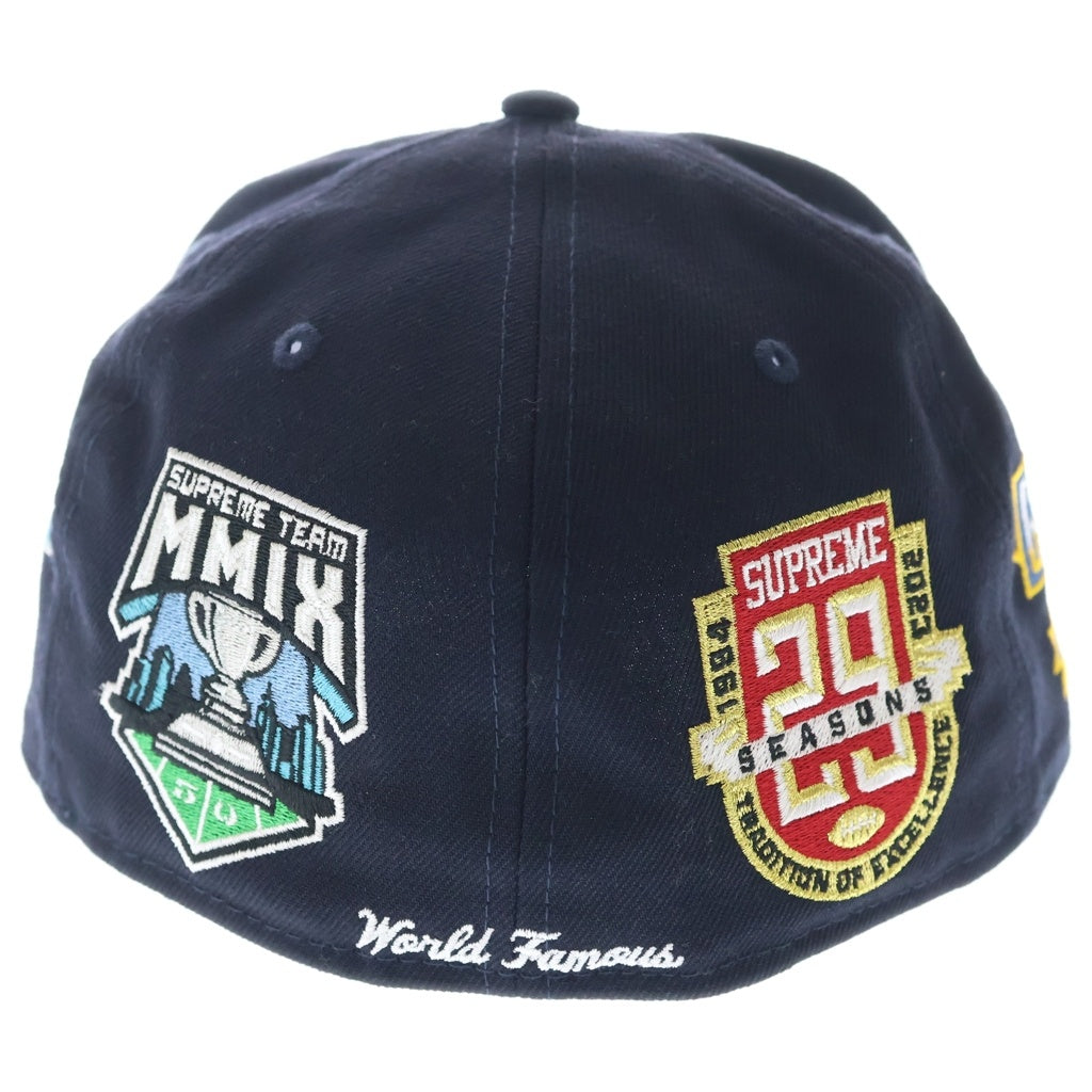 SUPREME(シュプリーム) 23AW ×New Era Championships Box Logo ニューエラ チャンピオンシップ ボックスロゴベースボールキャップ 帽子 イエロー/ネイビー