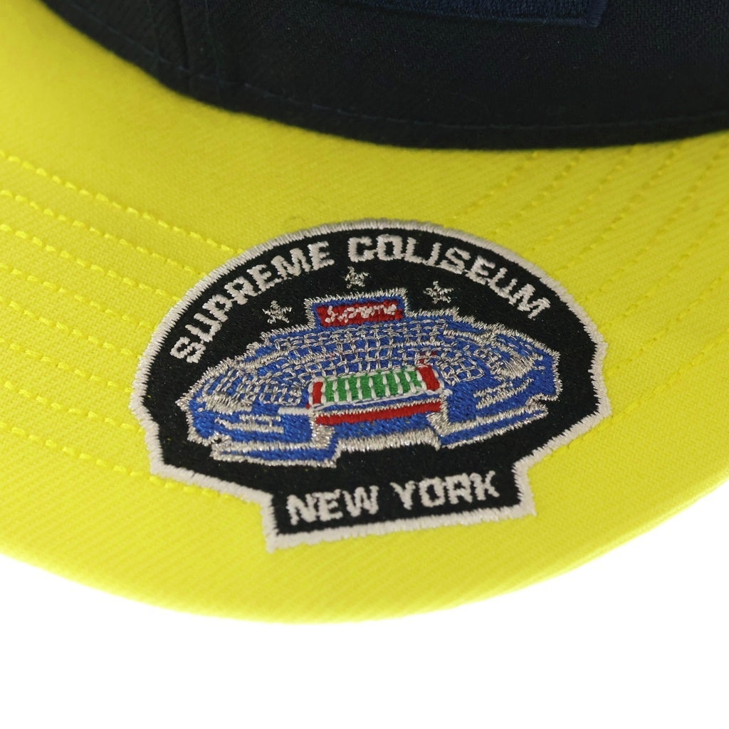 SUPREME(シュプリーム) 23AW ×New Era Championships Box Logo ニューエラ チャンピオンシップ ボックスロゴベースボールキャップ 帽子 イエロー/ネイビー
