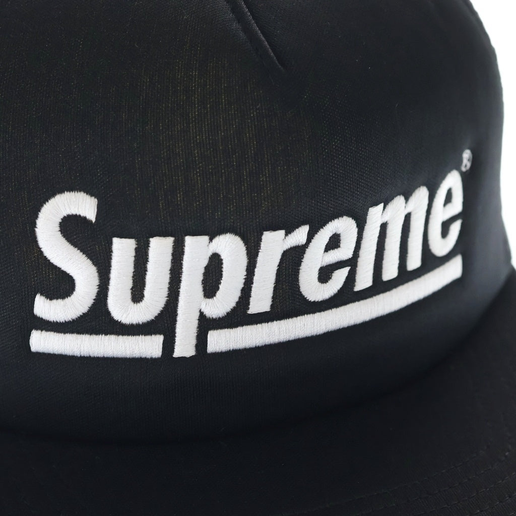 SUPREME(シュプリーム) 24AW Underline Mesh Back 5-panel Cap メッシュトラッカーキャップ 帽子 ブラック