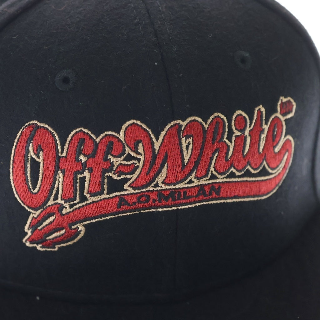 OFF-WHITE(オフホワイト) 24AW ×New ×AC Milan 59FIFTY ニューエラ AC ミラン ベースボールキャップ ブラック