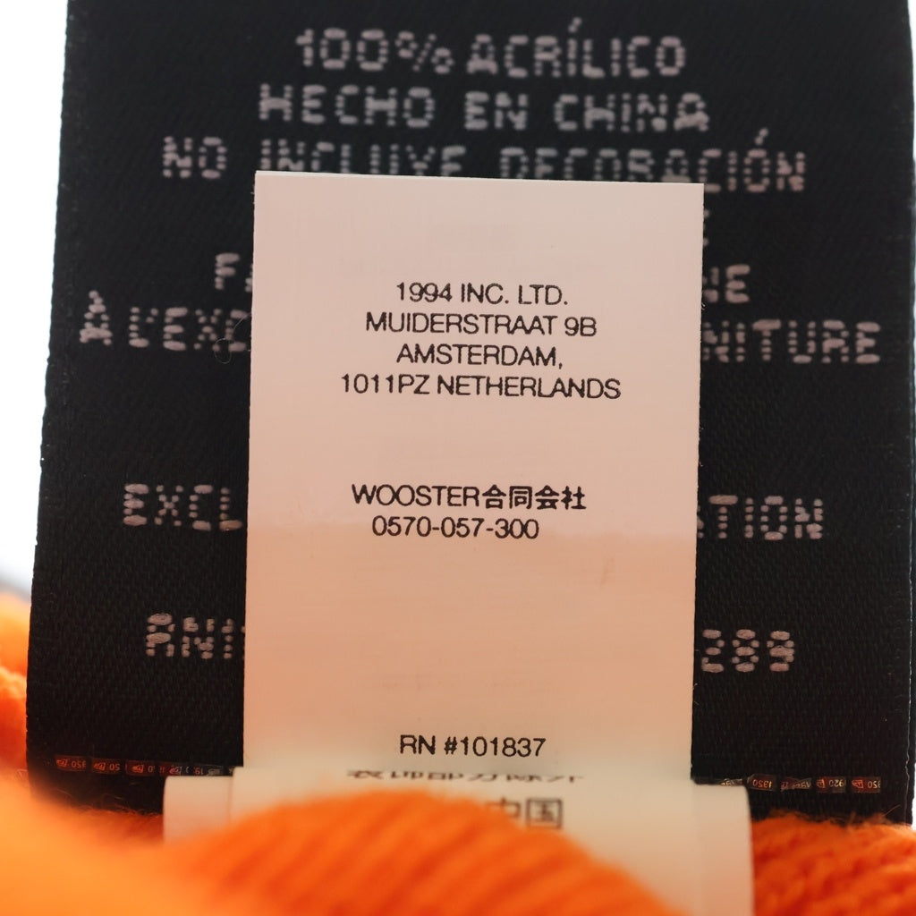 SUPREME(シュプリーム) 24AW× New Era Script Beanie ニューエラ ロゴ 刺繍 ニット帽 ビーニー ニットキャップ オレンジ
