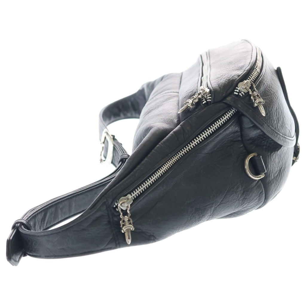 CHROME HEARTS(クロムハーツ) #1 SNAT PACK スナットパック ダガージップ ガンスリンガーベルト レザーウエストバッグ ブラック