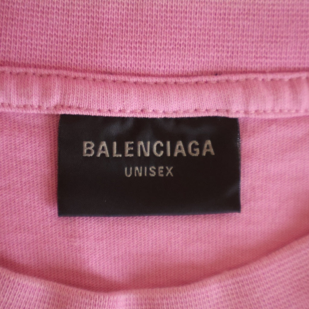 BALENCIAGA(バレンシアガ) ロゴ ダメージ加工 オーバーサイズ 半袖T