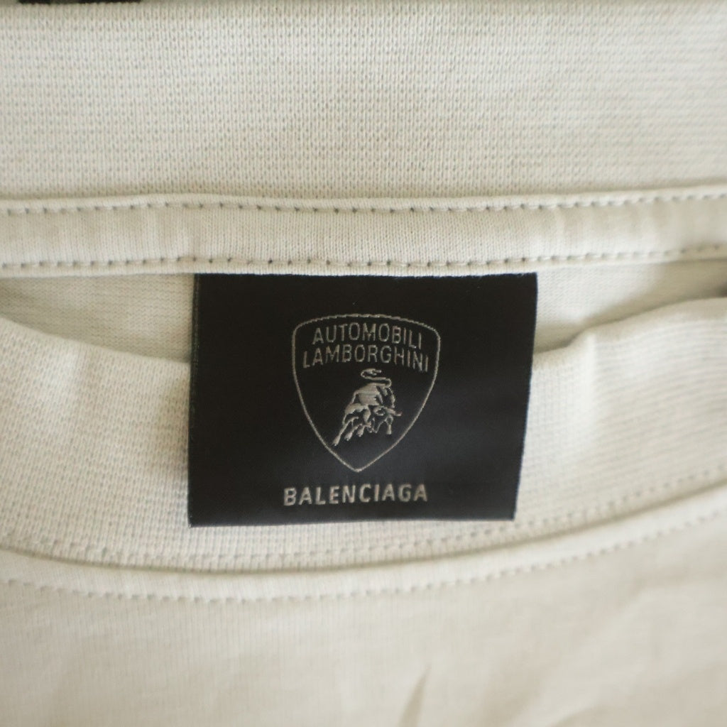 BALENCIAGA(バレンシアガ) 25AW ×LAMBORGHINI ランボルギーニ ロゴプリント 長袖Tシャツ グレー 835839 TSVP9