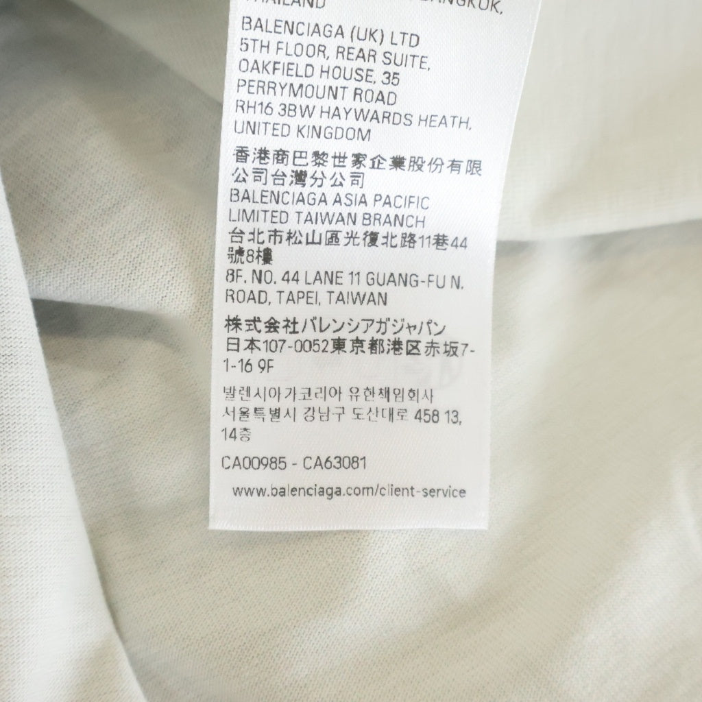 BALENCIAGA(バレンシアガ) 25AW ×LAMBORGHINI ランボルギーニ ロゴプリント 長袖Tシャツ グレー 835839 TSVP9