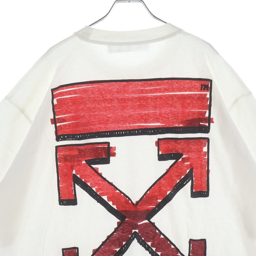 OFF-WHITE(オフホワイト) ペイント バックアロー 半袖Tシャツ ホワイト OMAA038R21JER002