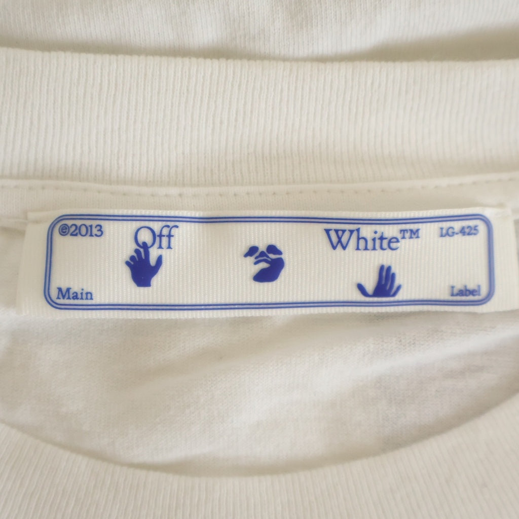 OFF-WHITE(オフホワイト) ペイント バックアロー 半袖Tシャツ ホワイト OMAA038R21JER002