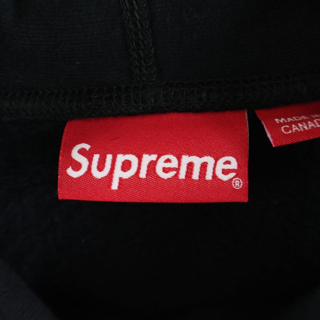 SUPREME(シュプリーム) 19AW Micro Logo Hooded Sweatshirt プルオーバースウェットパーカー ブラック
