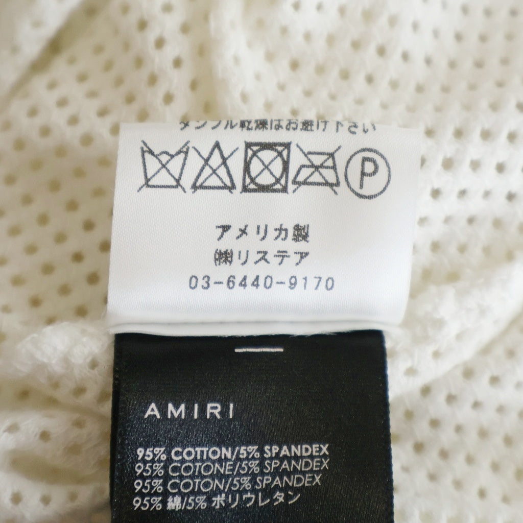 AMIRI(アミリ) Panther Print Mesh パンサープリント メッシュ半袖Tシャツ ホワイト MTSST-CPM