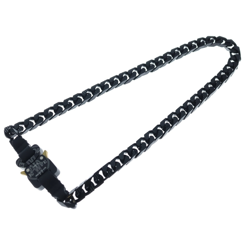 MONCLER GENIUS(モンクレール ジーニアス) ×1017 ALYX 9SM ROLLERCOASTER BUCKLE NECKLACE 喜平チェーン バックルロゴデザイン ネックレス ブラック