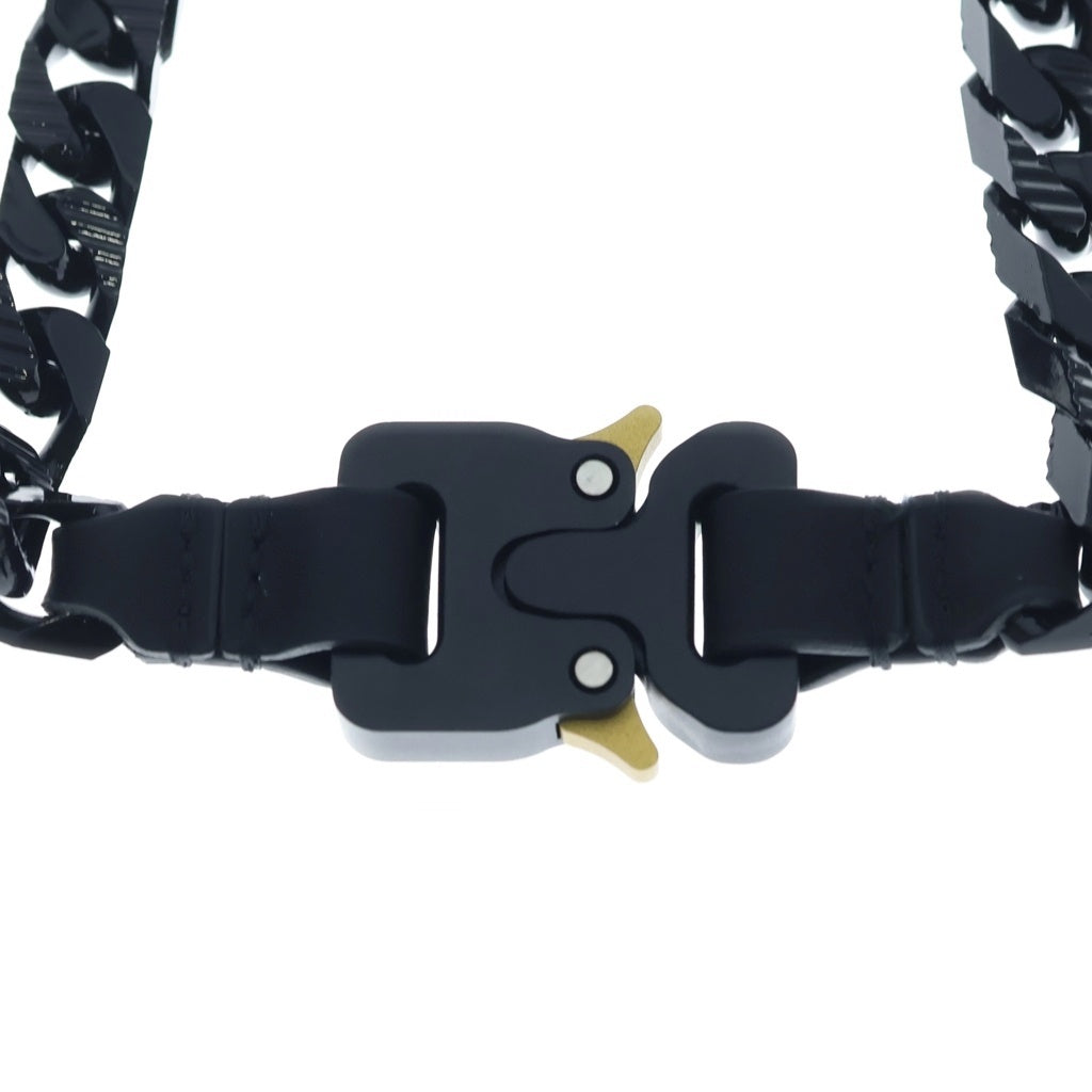 MONCLER GENIUS(モンクレール ジーニアス) ×1017 ALYX 9SM ROLLERCOASTER BUCKLE NECKLACE 喜平チェーン バックルロゴデザイン ネックレス ブラック